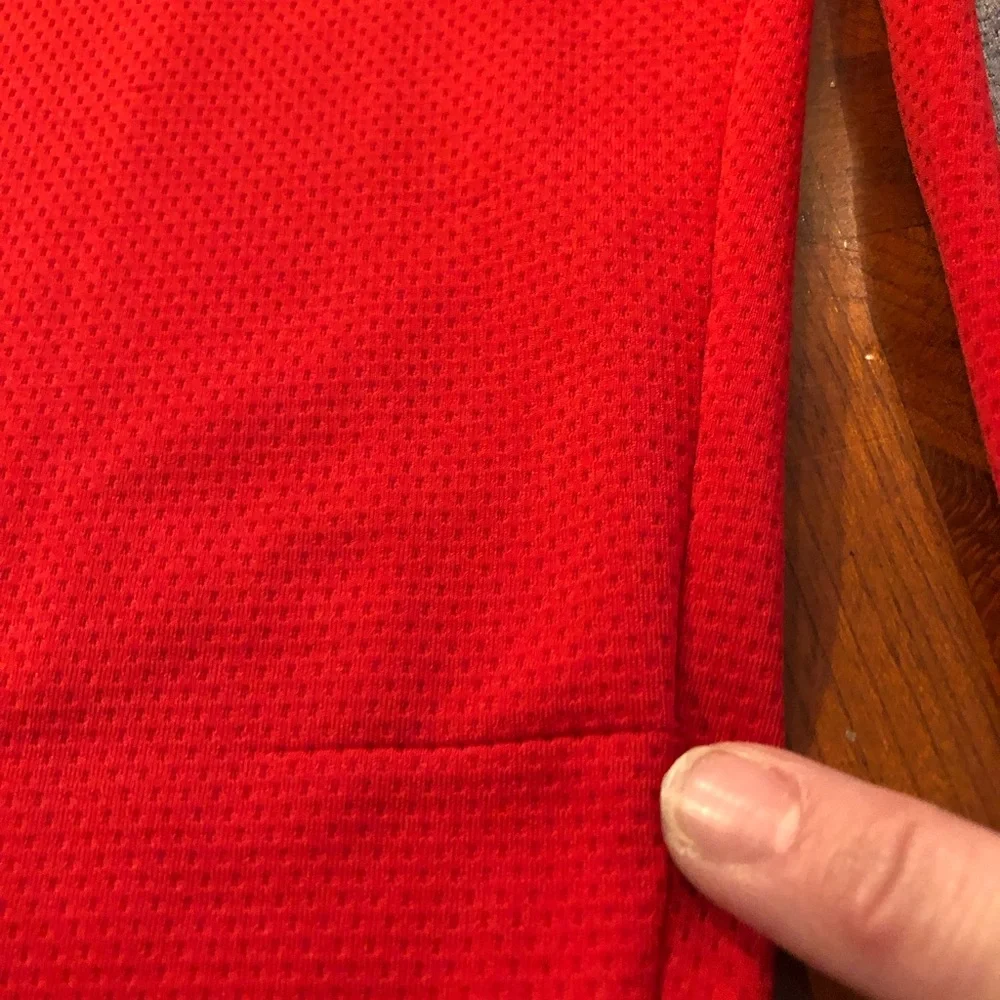 NFL Patriots Red and Gray Women's Jersey Top - Picture 5 of 6